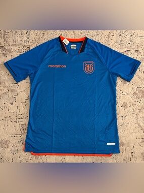 Marathon Authentic Ecuador National Team Blue Training Jersey Men’s Sz: XL